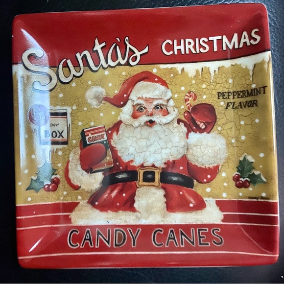 Kimberly Poloson 2004 Boston Warehouse Trading Corp Santa & Snowman Plates 4 - Picture 2 of 6